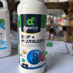Добриво Бор+молібден 1л B-150г/л ,MO-5г/л,N-65г/л Agrorost